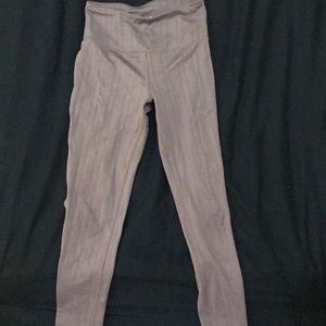 gray-purple textured athletic leggings